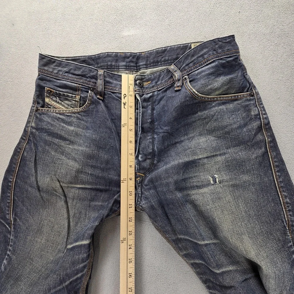 Diesel Jeans Mens 33x32 Blue Bravefort Comfort Carrot Relaxed Button Fly 0088Z